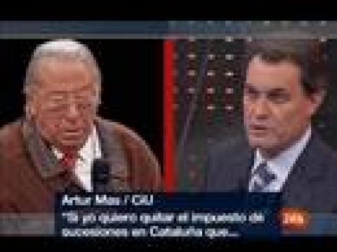 Artur Mas, Joan Puigcercós y Albert Rivera en 'Tengo una pregunta para usted'