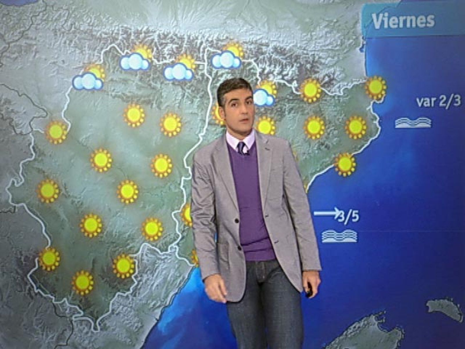 El Tiempo - Nuboso en el cuadrante noroeste de la Península y temperaturas en ligero ascenso -  11/11/10 - El tiempo | Ver