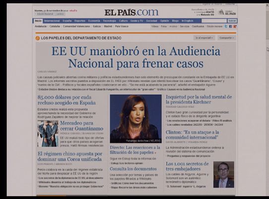 Telediario 1 - Nuevas revelaciones de Wilileaks