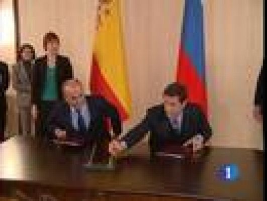 Telediario 1 - Miguel Sebastián, en Moscú