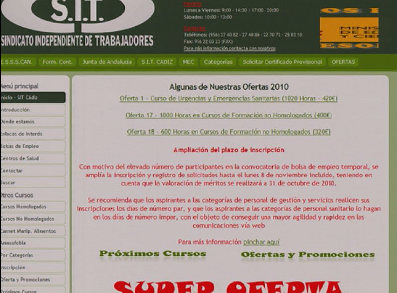 La Guardia Civil destapa una trama que vendía títulos de formación por cursos que no impartía 
