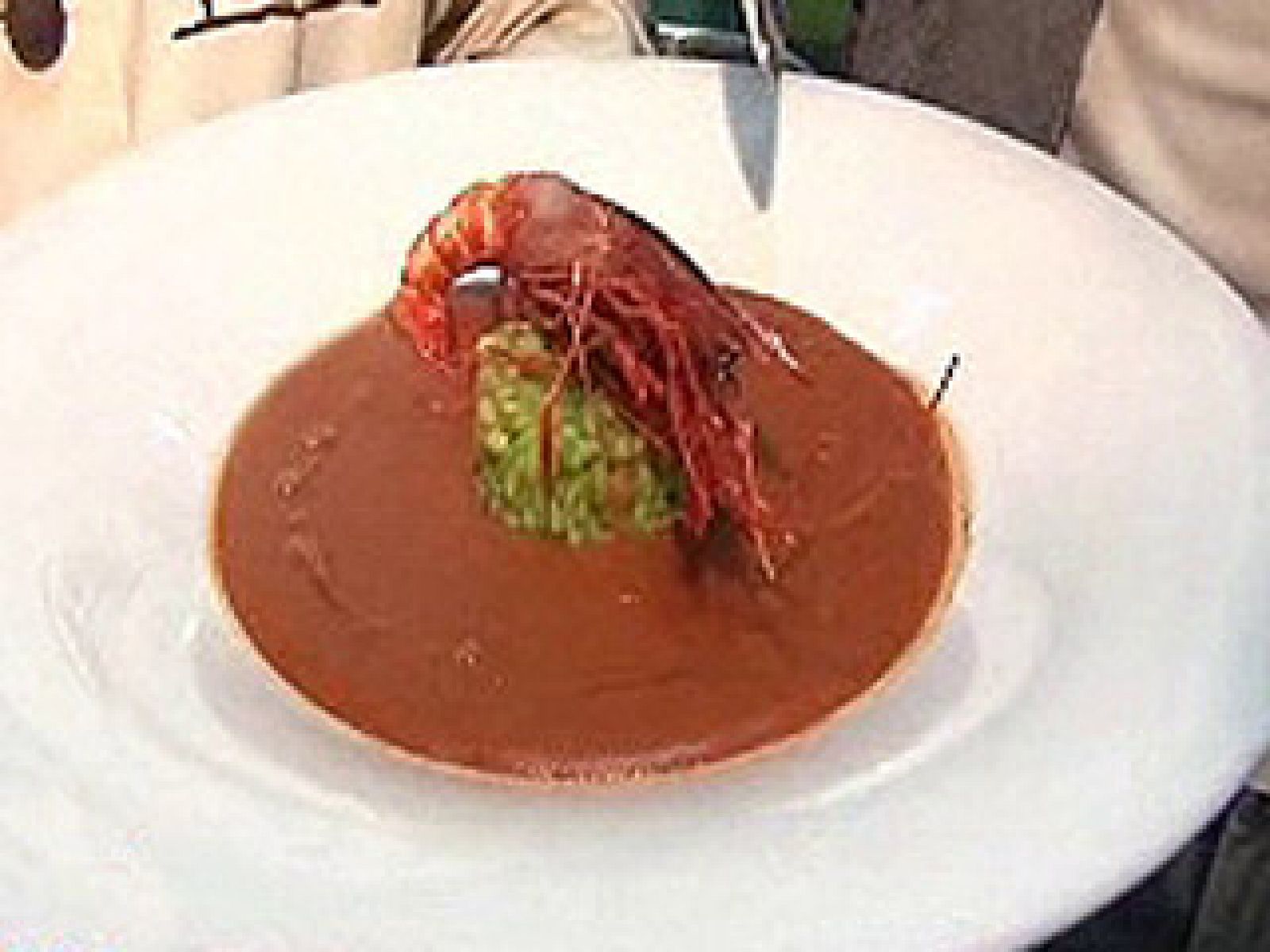 España Directo - Carabineros con arroz verde