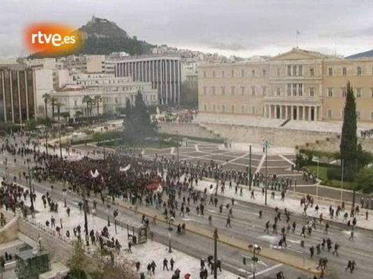 Disturbios en la huelga griega