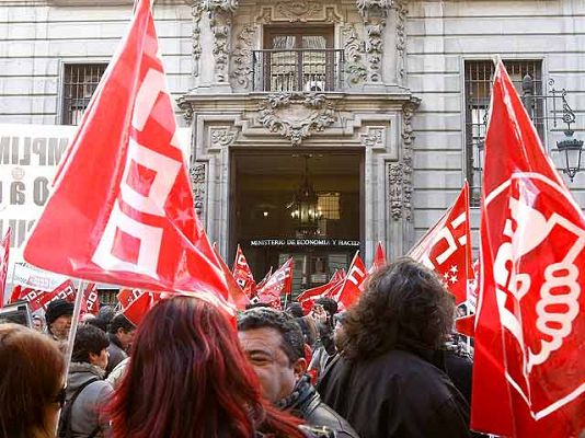 Telediario 1 - Europrotesta sindical