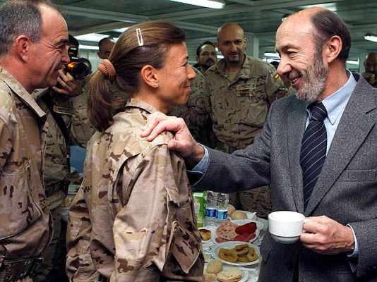 Telediario 1 - Rubalcaba visita Afganistán