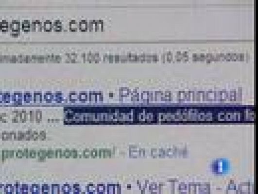 Telediario 1 - Páginas de pedofila en internet