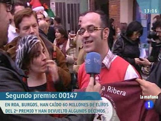 Lotería de Navidad - Brindis en Roa de Duero