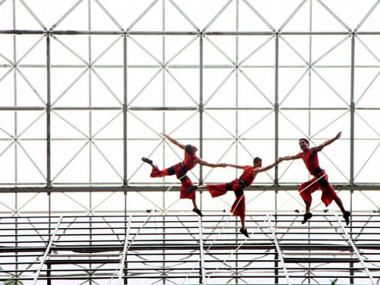 Danza vertical en Nueva Delhi