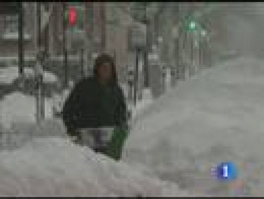 Telediario 1 - Temporal de nieve en EE.UU.