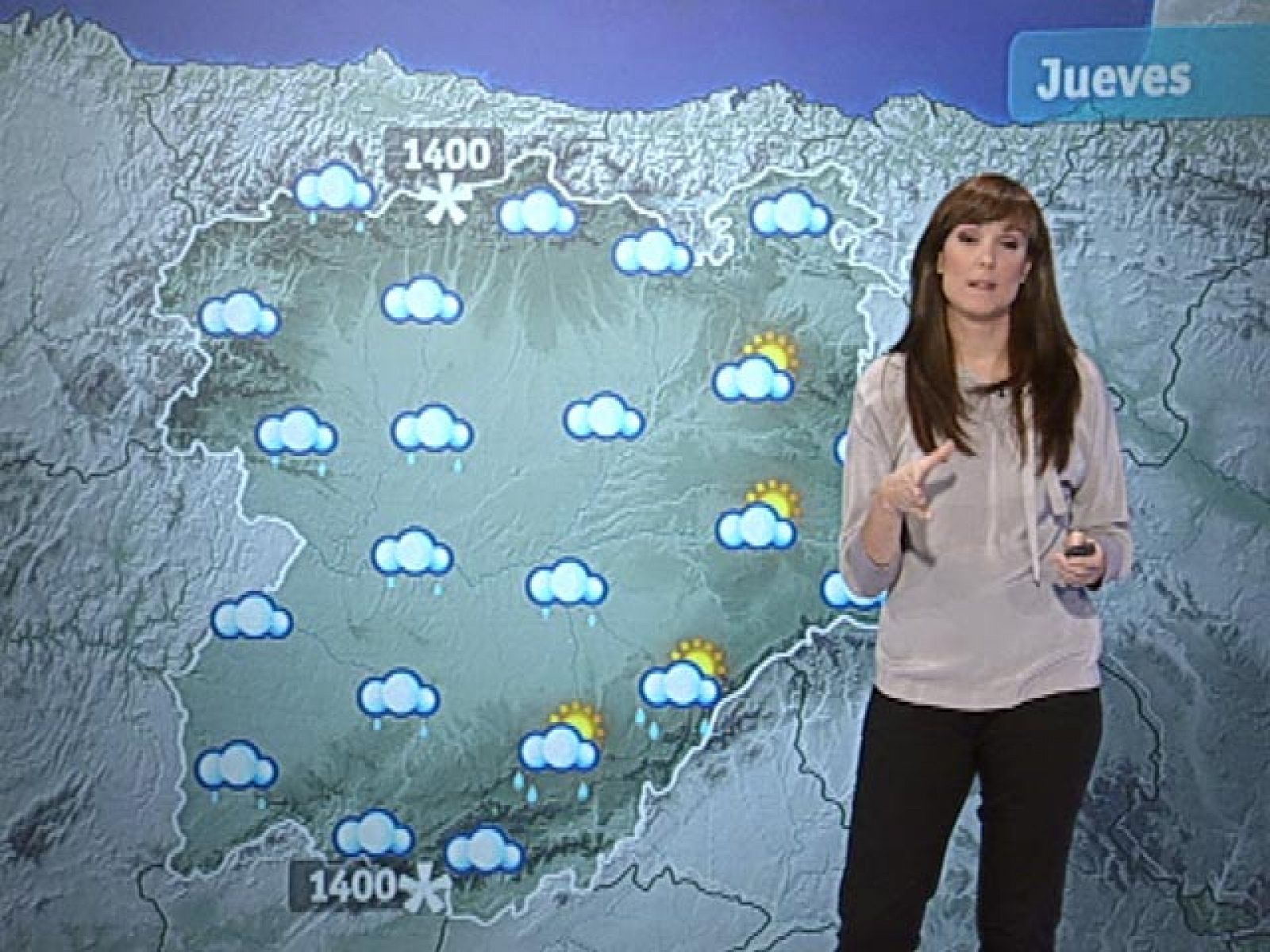 El Tiempo - Lluvia en el oeste de Andalucía y nuboso en el resto de la península - 29/12/10 - El tiempo | Ver