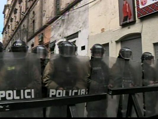 Telediario 1 - Protestas en Bolivia