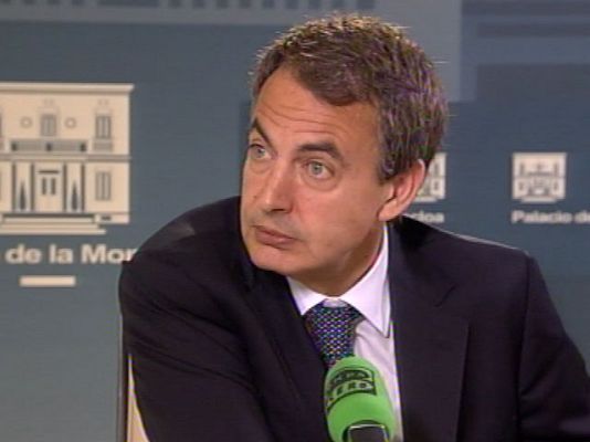 Telediario 1 - Entrevista a Zapatero