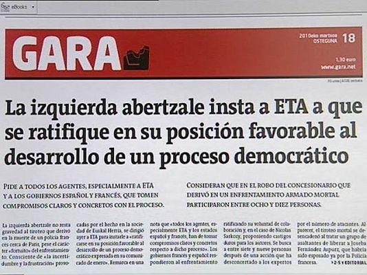 Telediario 1 - ETA en sus horas más bajas