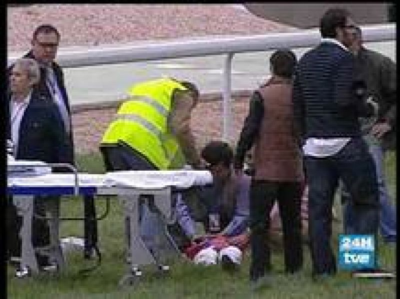 Dramático accidente en el hipódromo de la Zarzuela