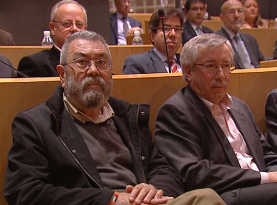 Telediario 1 - Gobierno, patronal y sindicatos