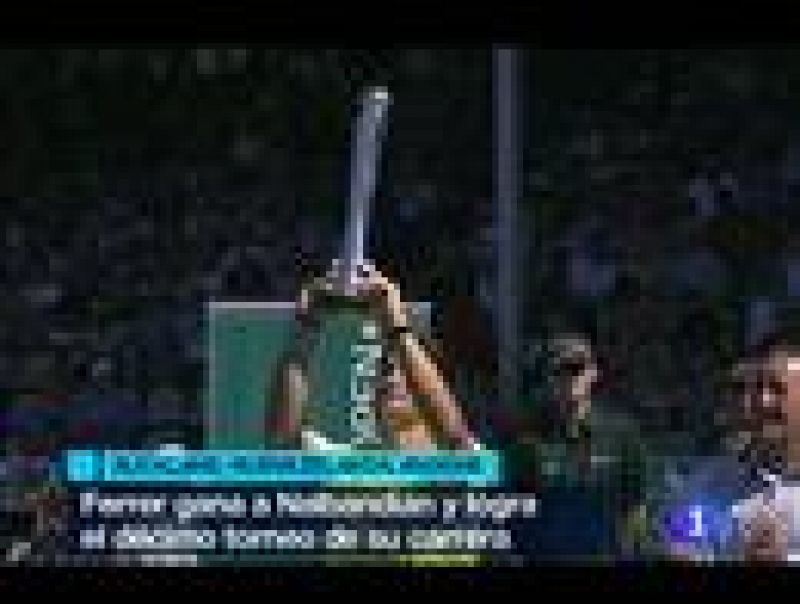 El tenista español David Ferrer culminó de forma impecable su preparación para el Abierto de Australia, ya que la pasada madrugada se impuso cómodamente al argentino David Nalbandián (6-3, 6-2) y levantó el título de Auckland, torneo de categoría ATP