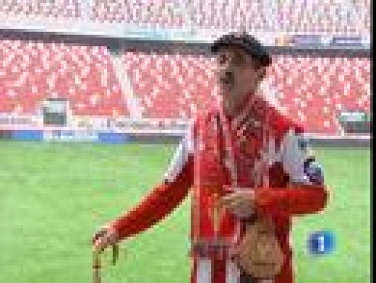 Telediario 1 - Mensajes de apoyo al Sporting