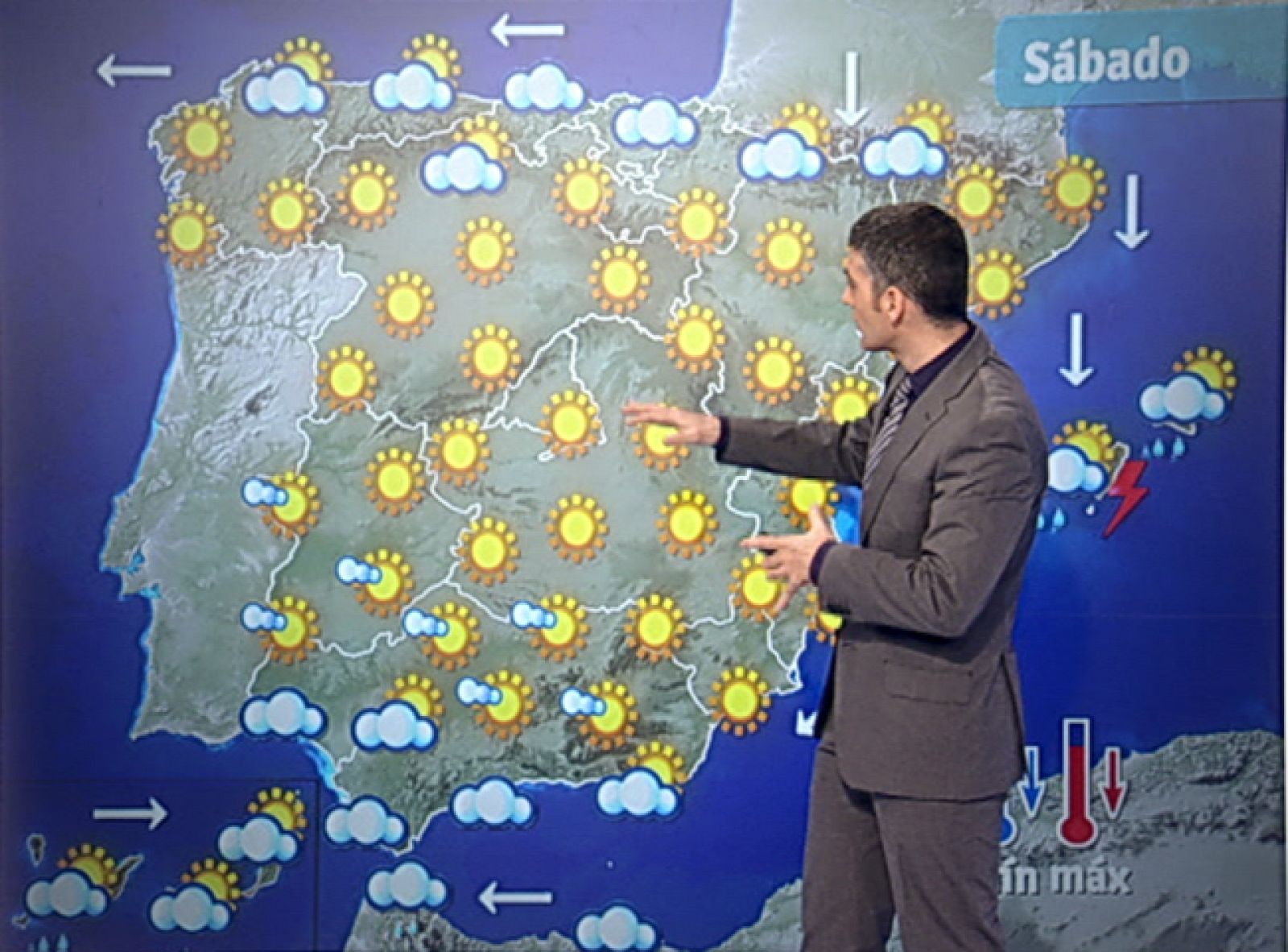 Heladas en el interior de la península y viento fuerte en Baleares, Girona  y Estrecho