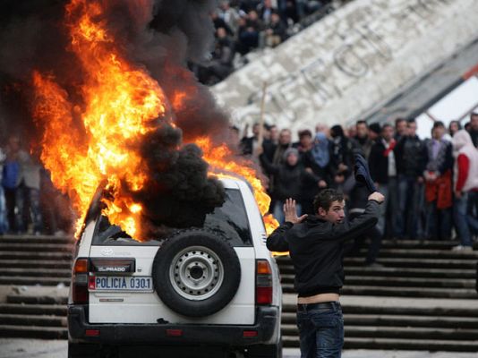 Violentas protestas en Albania
