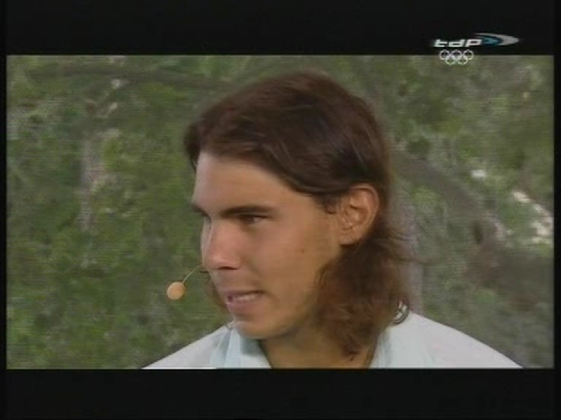  Nadal es entrevistado antes de su primer encuentro