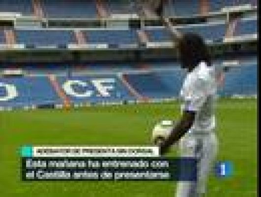 Telediario 1 - Adebayor ya ha entrenado