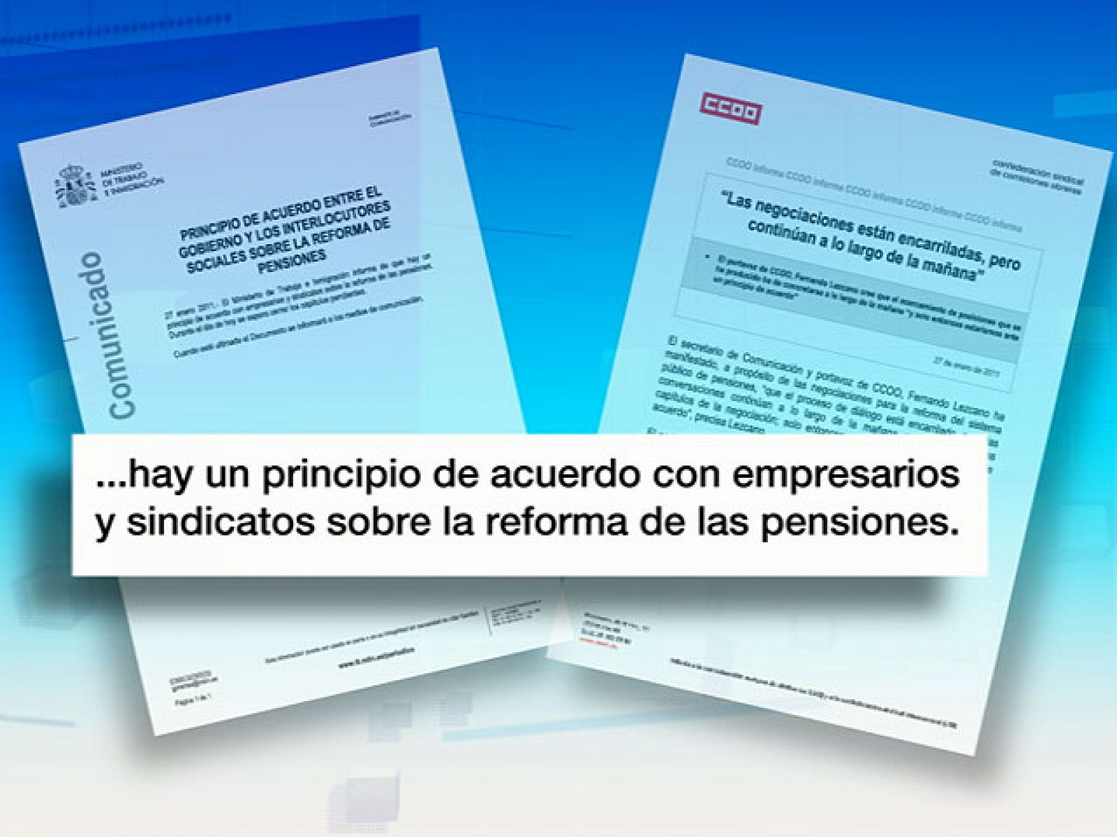 Telediario 1: Acuerdo sobre reforma de pensiones | RTVE Play